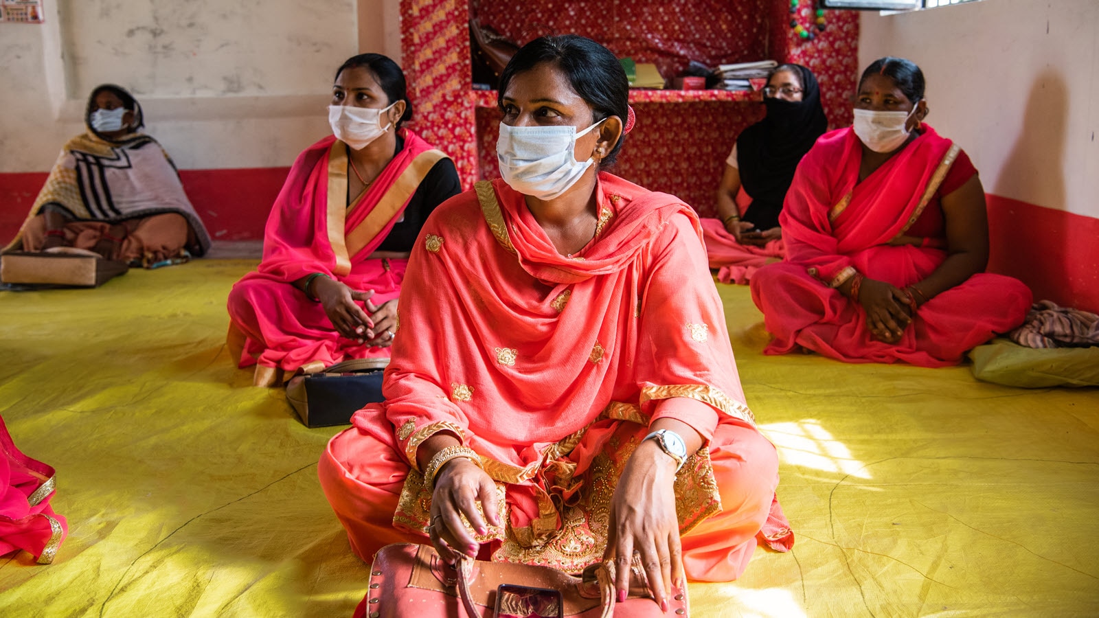 Block Nutrition Checklist Sector Level Reviews in progress in Bharthai, India on September 17, 2020.